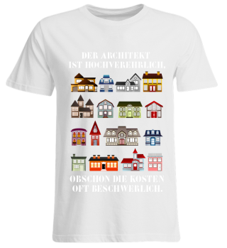 witziges schwarzes Architekt-T-Shirt