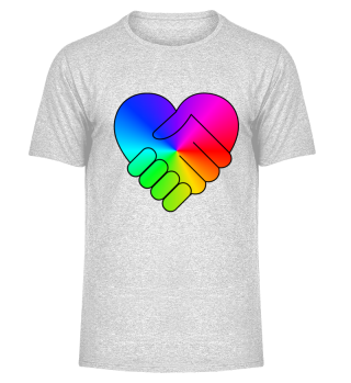 LGBT Heart Rainbow Hands United PRIDE