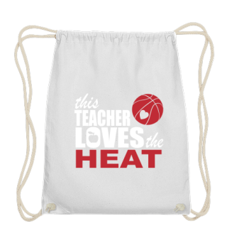 Basketball Heat teacher love heart