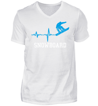 Heartbeat snowboard text gift
