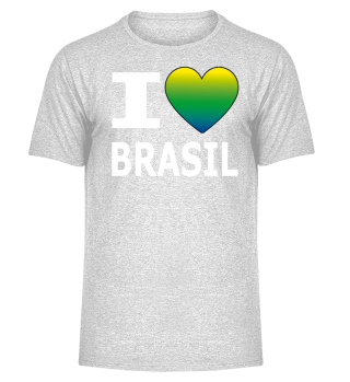 I love Brasil / Herz in Brasilien Farben