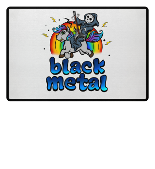 Black Metal - Einhorn Pony Regenbogen