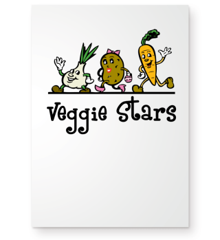 Veggie Stars cartoon vegetables catwalk