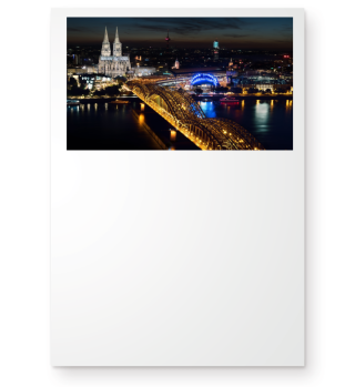 Köln Skyline Nachtbild