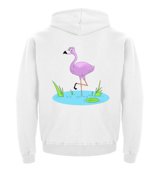 Pinker Flamingo in einem Teich Kinder