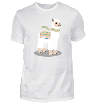 Cool Llama Shirt Cute Alpaca Scarf Gift