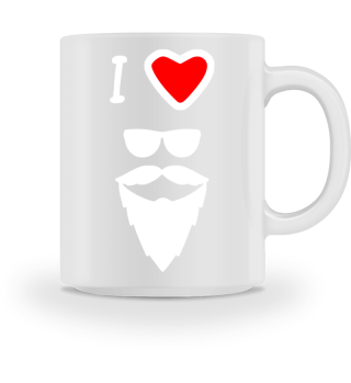I love beards / Weihnachtsmann Tasse