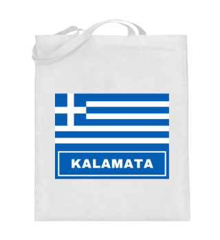 Kalamata City with Greek Flag