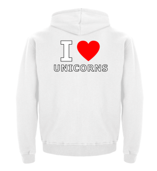 I love Unicorns Einhorn Herz