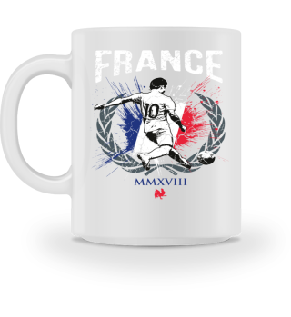 FRANCE FAN-SHIRT Nationalfarben Fußball