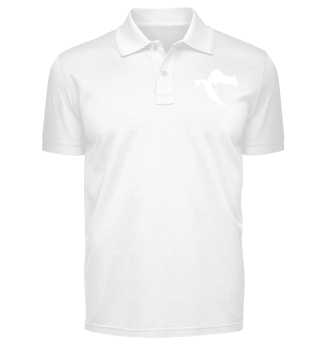 Kroatien Polo Shirt - Land Motiv Weiß