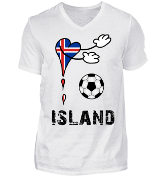 Flagge Fanshirt Island Fußball