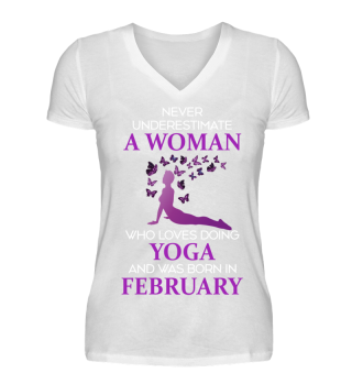 February Woman loving Yoga