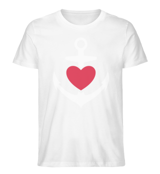 Herz im Anker - Herren Bio Shirt