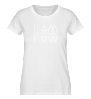 Authentic I Am Blk Ladies Organic Shirt