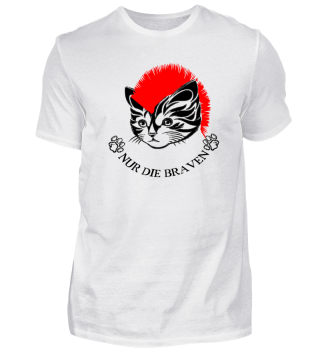 Lustiges Brave Katze Shirt Pfoten Geschenk brav