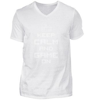 Keep calm and game on Gamer Nerd saying