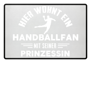 Handball Fußmatte - Fan mit Prinzessin