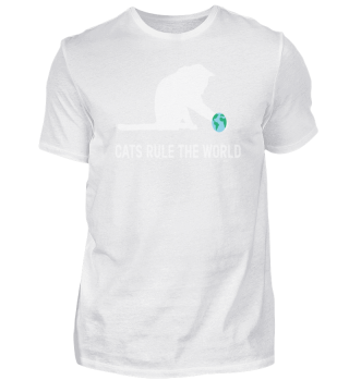 Cats Rule The World Katze Geschenk Tier