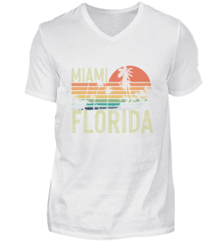 Miami Florida palm trees sunset beach sun sea
