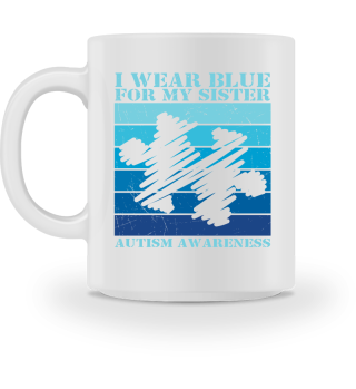 I Wear Blue For My Sister Autism Puzzle