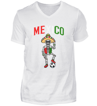 Skeleton Boy Men Mexico Soccer Player