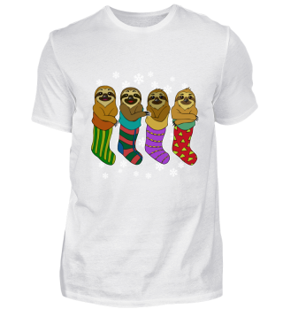 Faultiere Weihnachts T-Shirt Geschenk