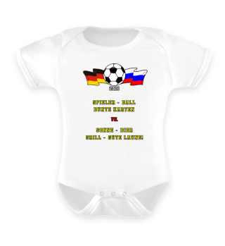 Fußball WM mit Spruch + Flaggen DEU RUS