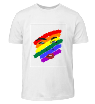 LGBT Gesicht Regenbogen