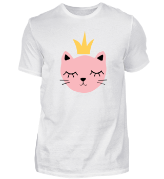 Pink Cat with a Crown