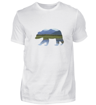 Grizzly Bear Shape Nature Mountains Gift