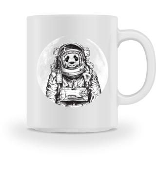 Astronaut Panda Bär Mond Weltall Space