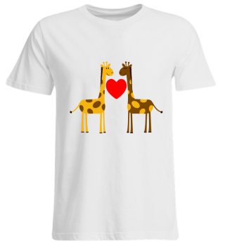 two giraffes in love inseparable gift