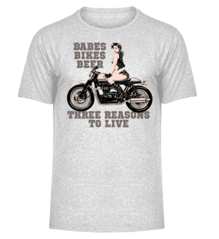 Beer Bikes Babes Shirt three Reasons to