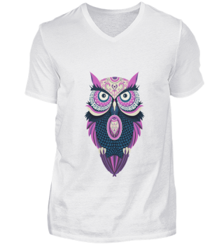 Mandala owl gift idea art colorful