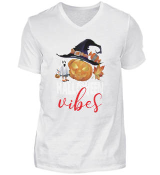 Halloween Vibes T-Shirt Kostüm für die Party mit Kürbis Design. Lustiges, gruseliges Geschenk .