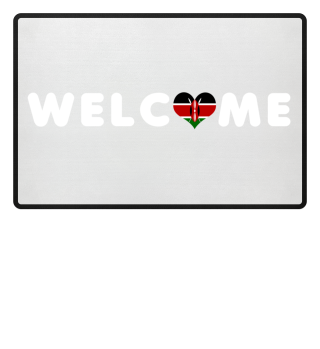 Kenia Kenya FUßMATTE Flagge Liebe Herz Heimat Stolz