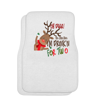 Sweet Christmas Deer Drinking T-Shirt