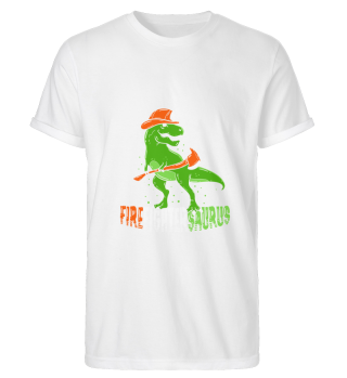 Funny Firefighter TShirt Dinosaur Gift