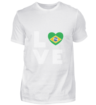 I love LOVE Brazil Flag Flag Heart