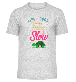 Life is Good Take it Slow Turtle Gift