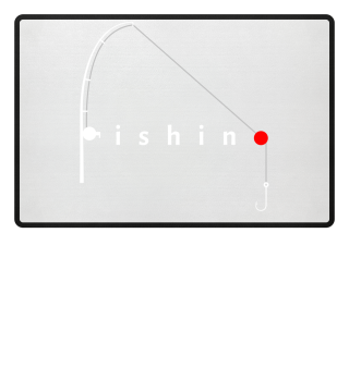 Fishing, lustige Typografie für Angler