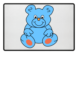funny cute blue teddy bear gift