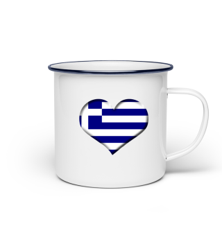 Griechenland Herz Flagge