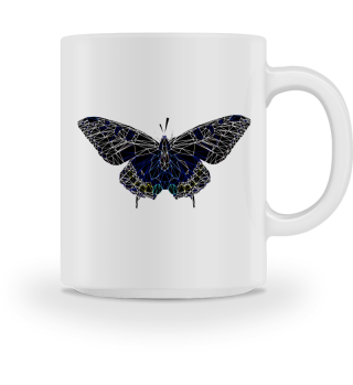 Butterfly Geometry Present Art Design Black