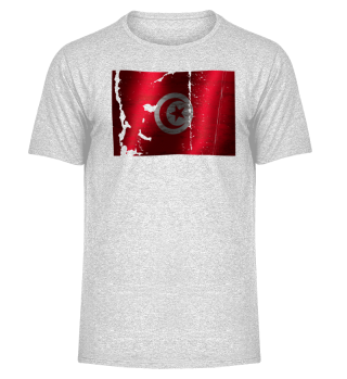 Tunisia Team Flag Vintage Used Look