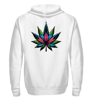 Retro Neon Cannabis Design - Hanfblatt 420 style
