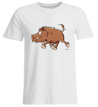 Running Wild Boar Cartoon I Hog Pig Fun