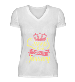 Queens are born in Januar Geschenk-T-Shirt