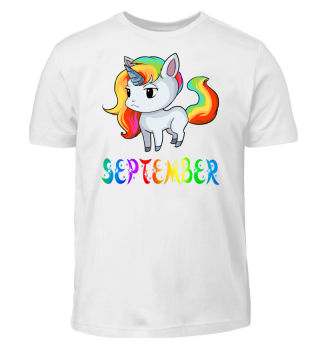 September Unicorn Kids T-Shirt
